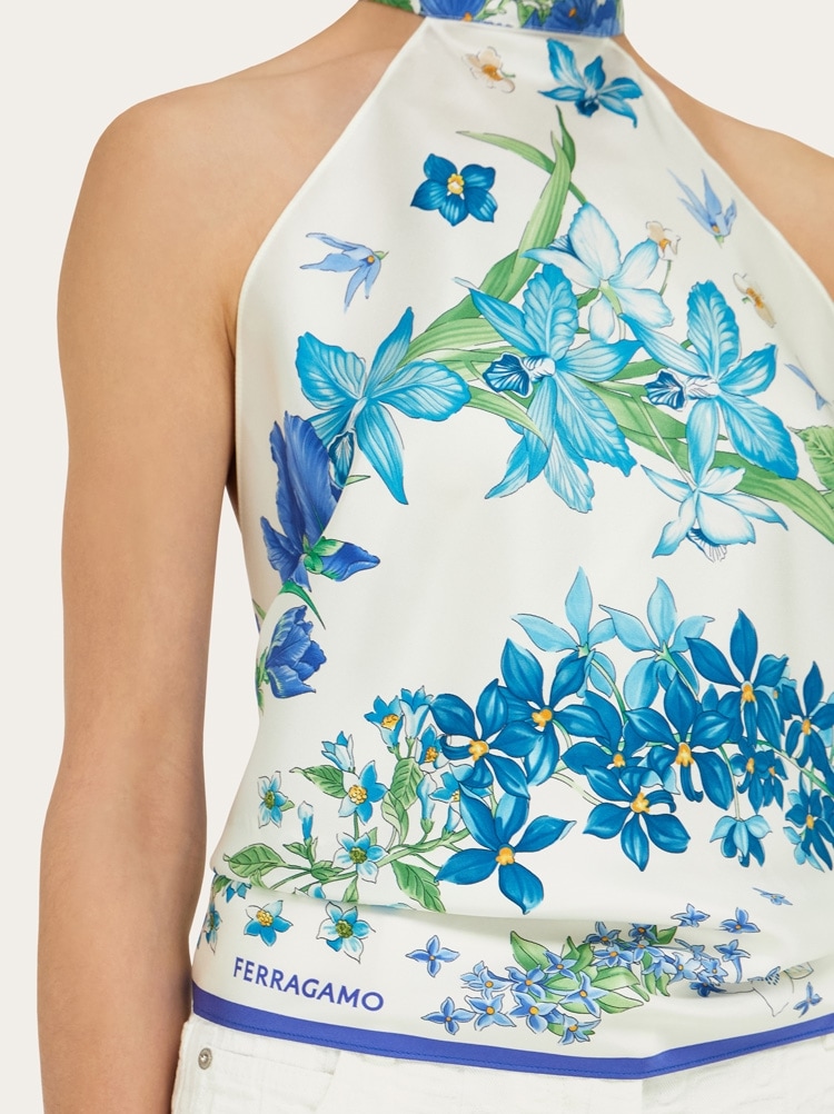 Top en foulard imprimé Printemps Gallery image 6