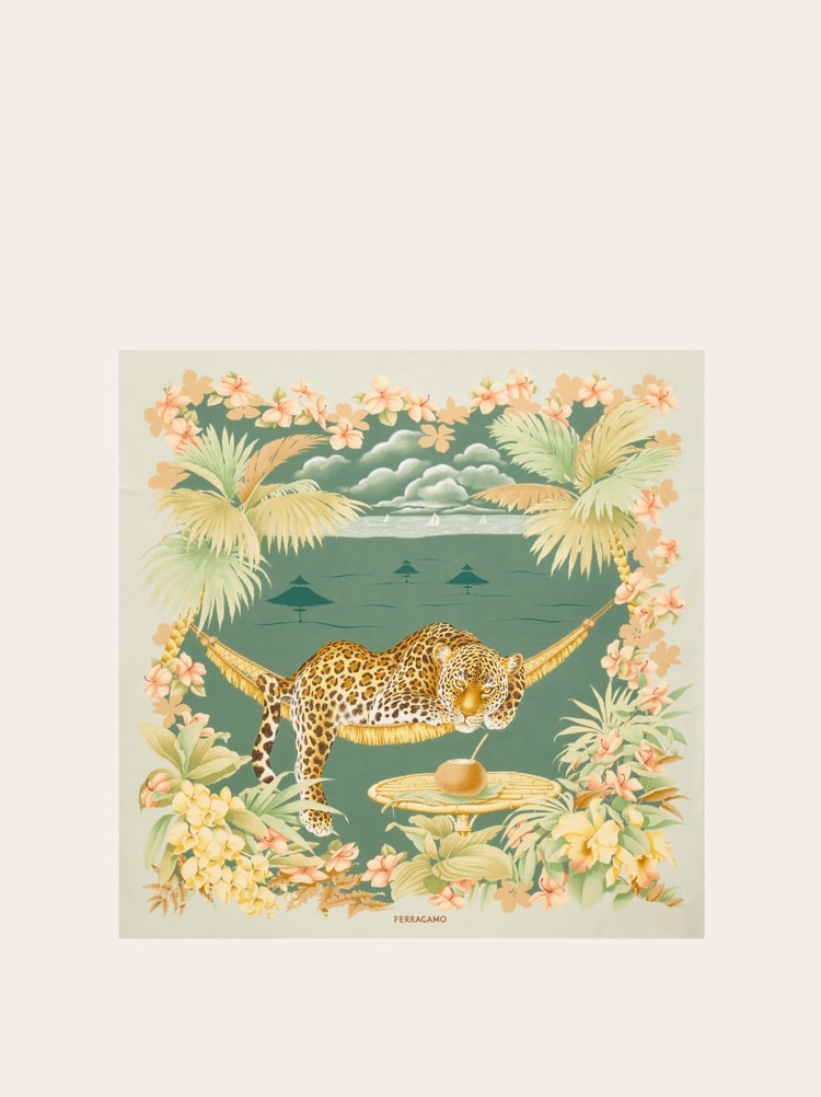 Foulard in seta stampa Jungle Gallery image 1