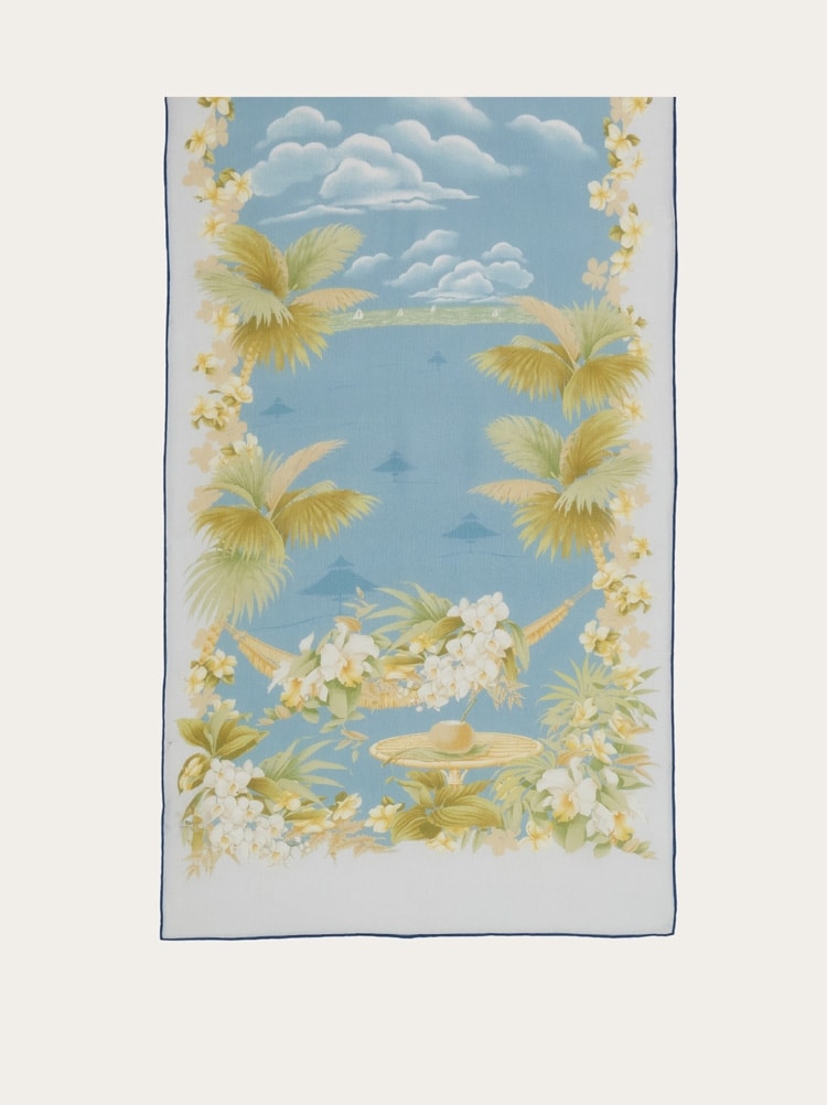 Jungle print silk scarf Gallery image 4