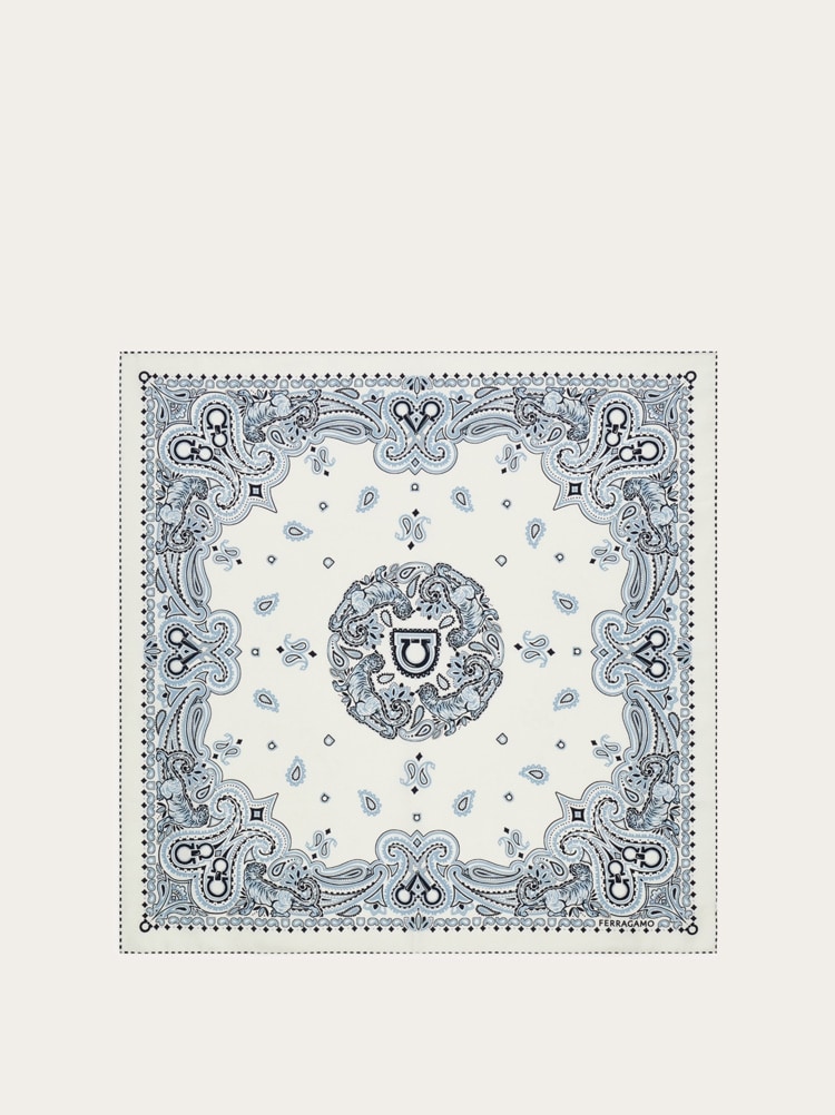 Arabesque print silk scarf Gallery image 1