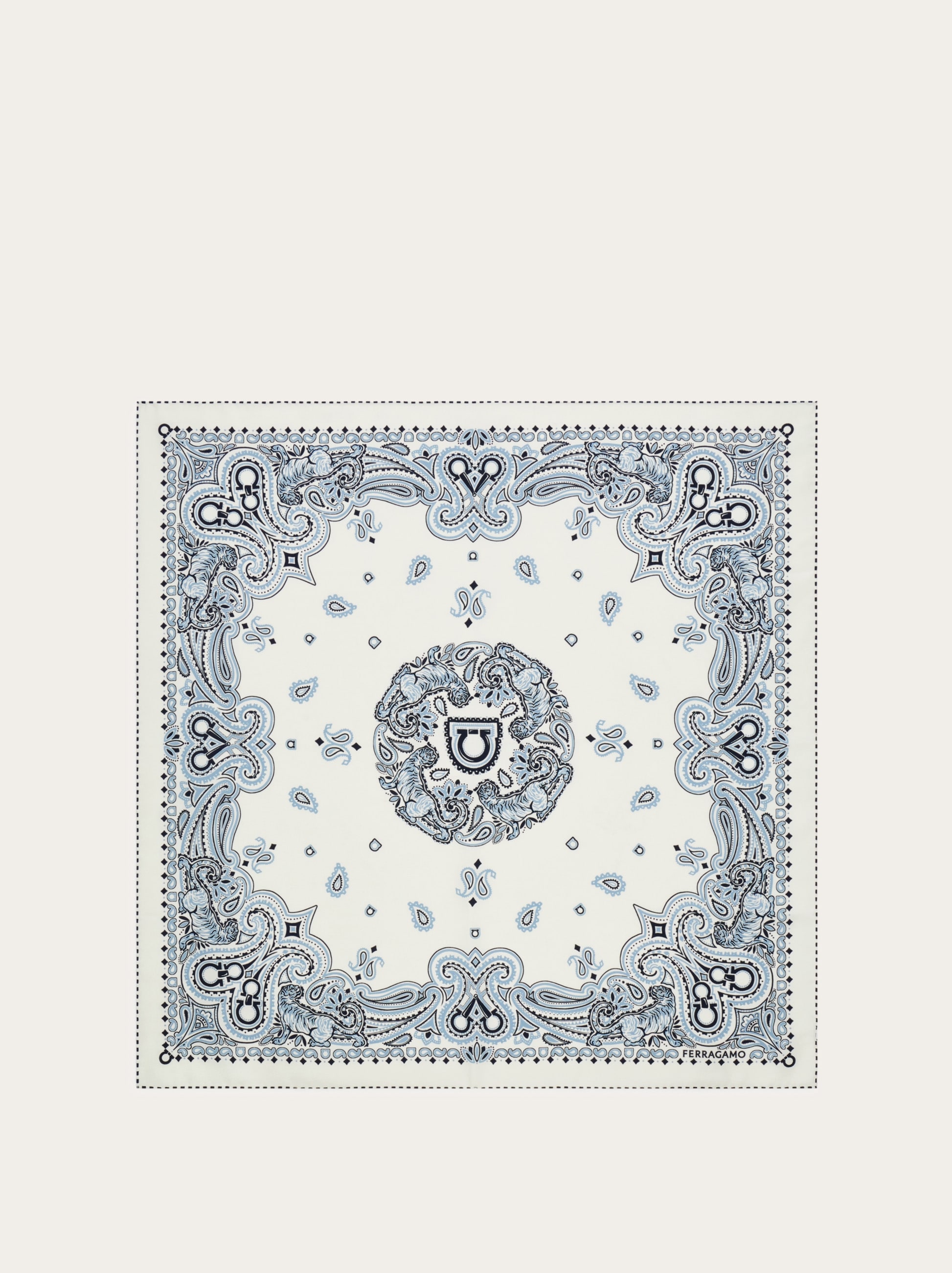 Arabesque print silk scarf - Women | Ferragamo