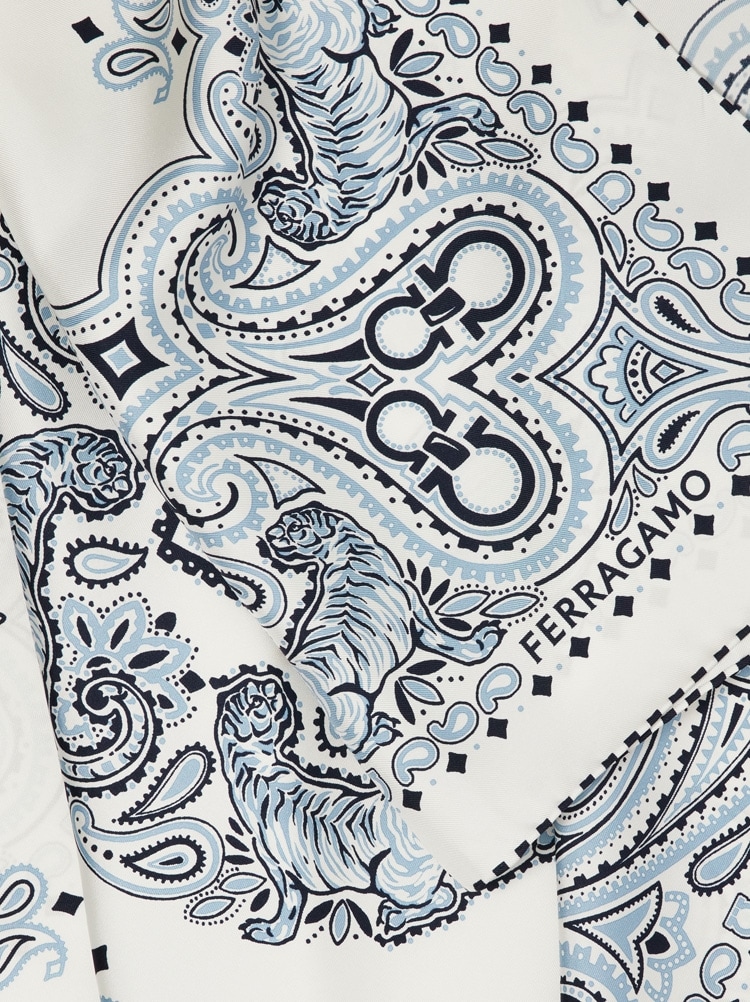 Arabesque print silk scarf Gallery image 2