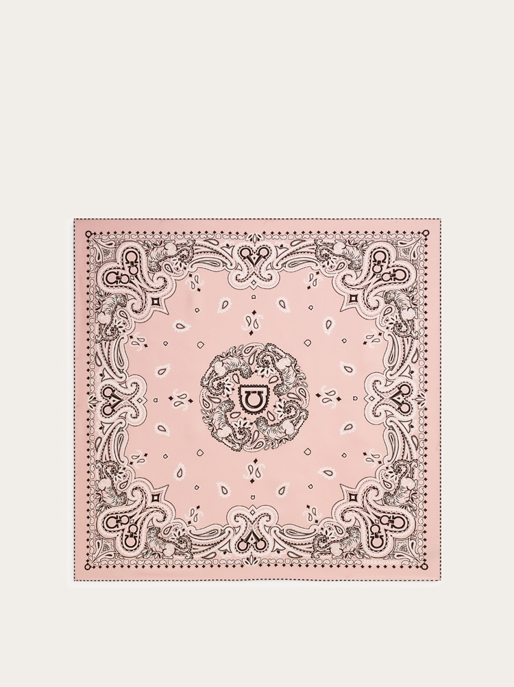 Arabesque print silk scarf Gallery image 1