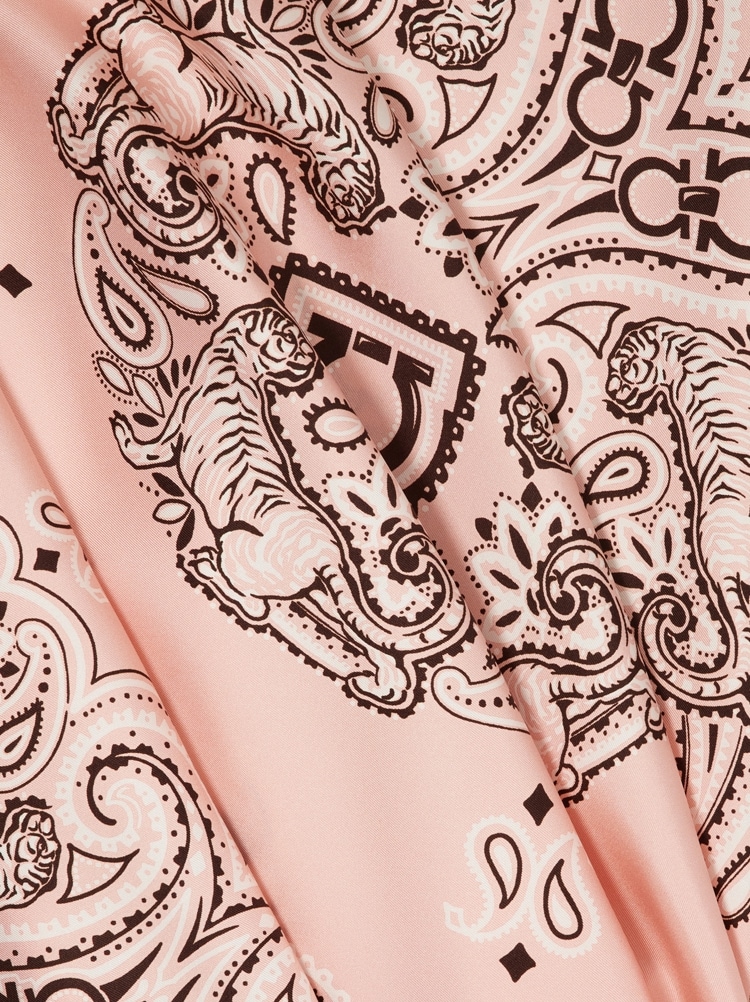 Arabesque print silk scarf Gallery image 2