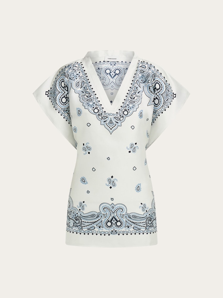 Poncho stampa Arabesque Gallery image 1