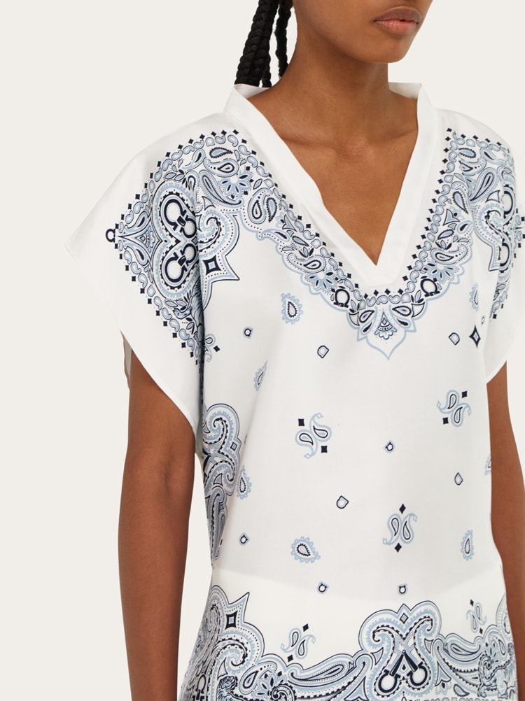 Poncho stampa Arabesque Gallery image 2