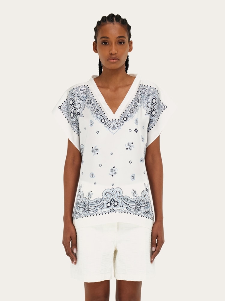 Poncho stampa Arabesque Gallery image 3