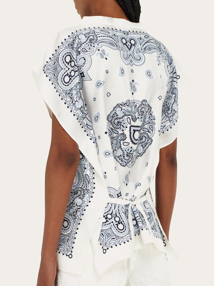 Poncho stampa Arabesque Gallery image 4