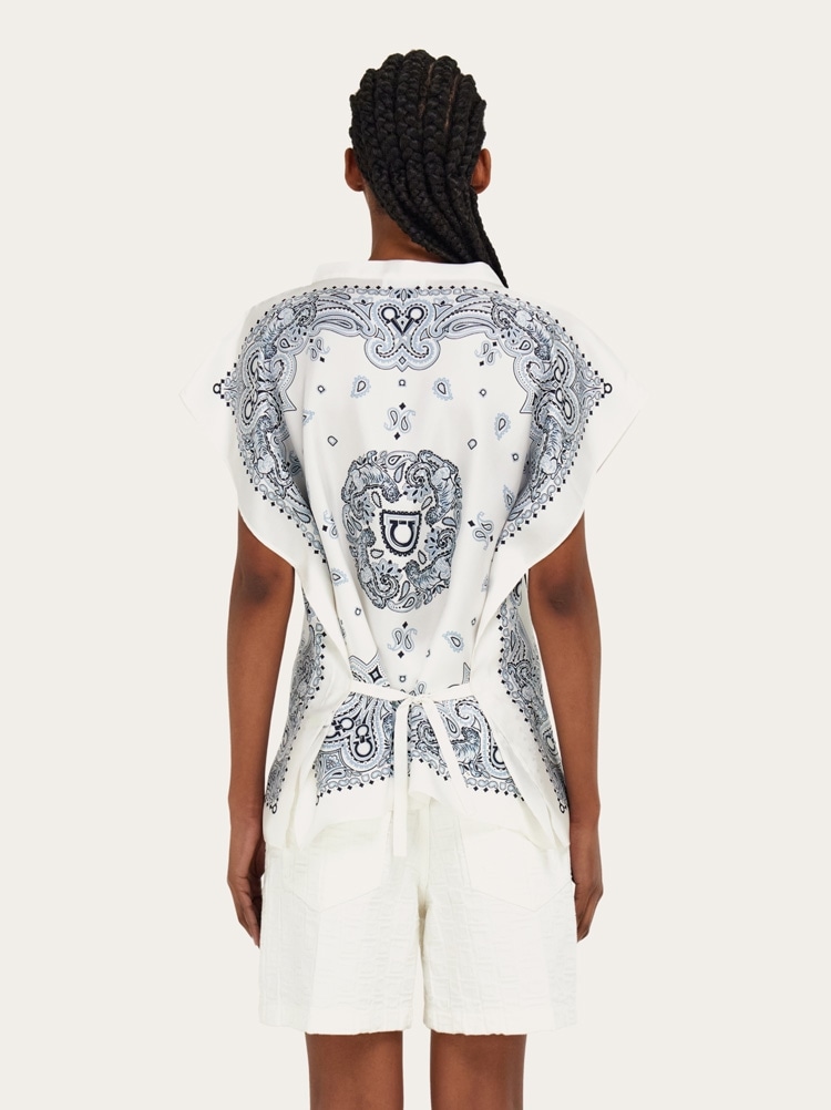 Poncho stampa Arabesque Gallery image 6