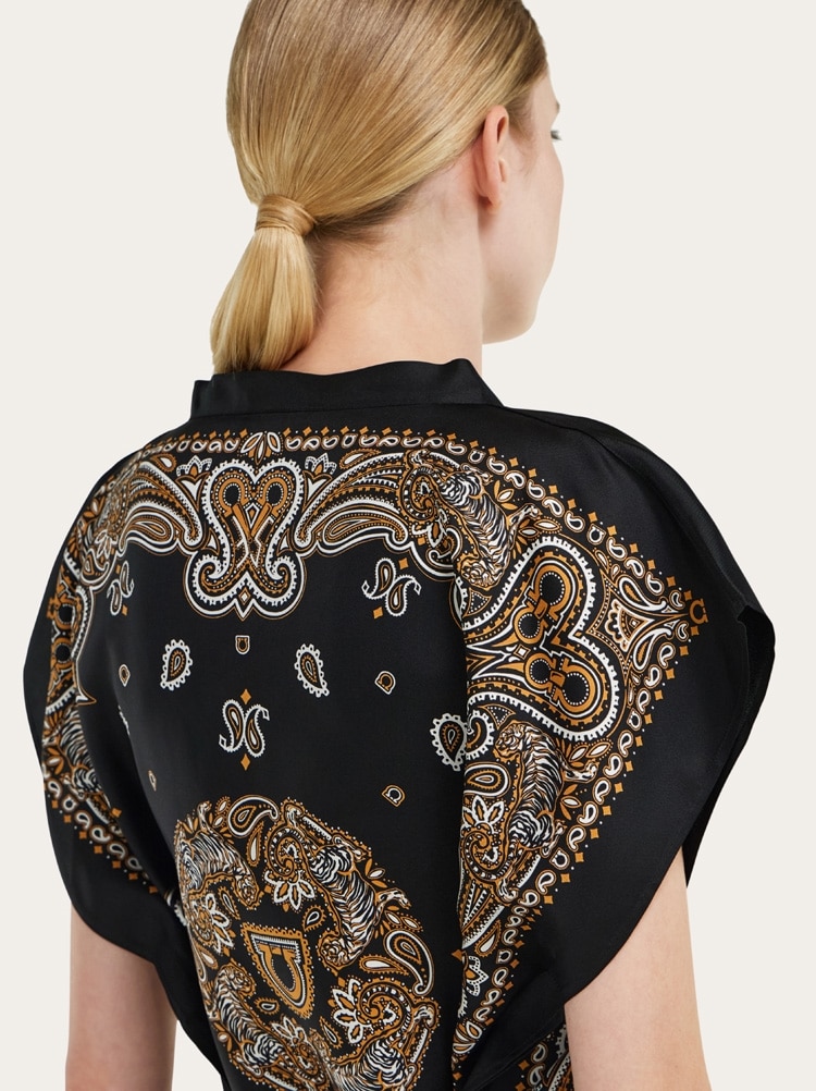 Poncho stampa Arabesque Gallery image 6