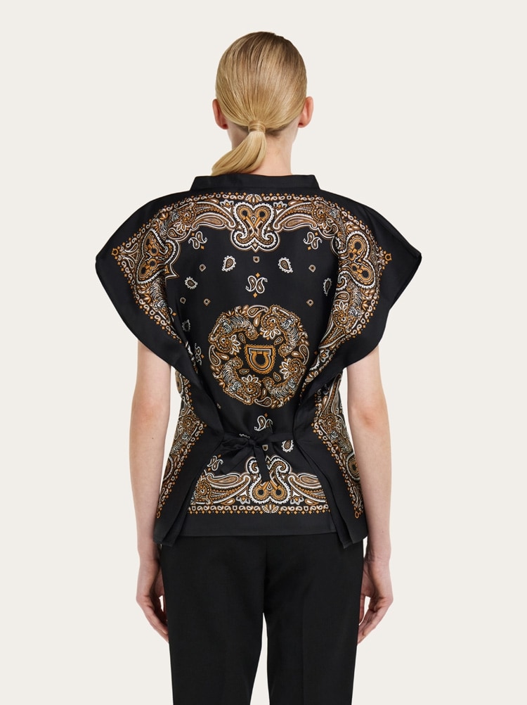 Poncho stampa Arabesque Gallery image 7