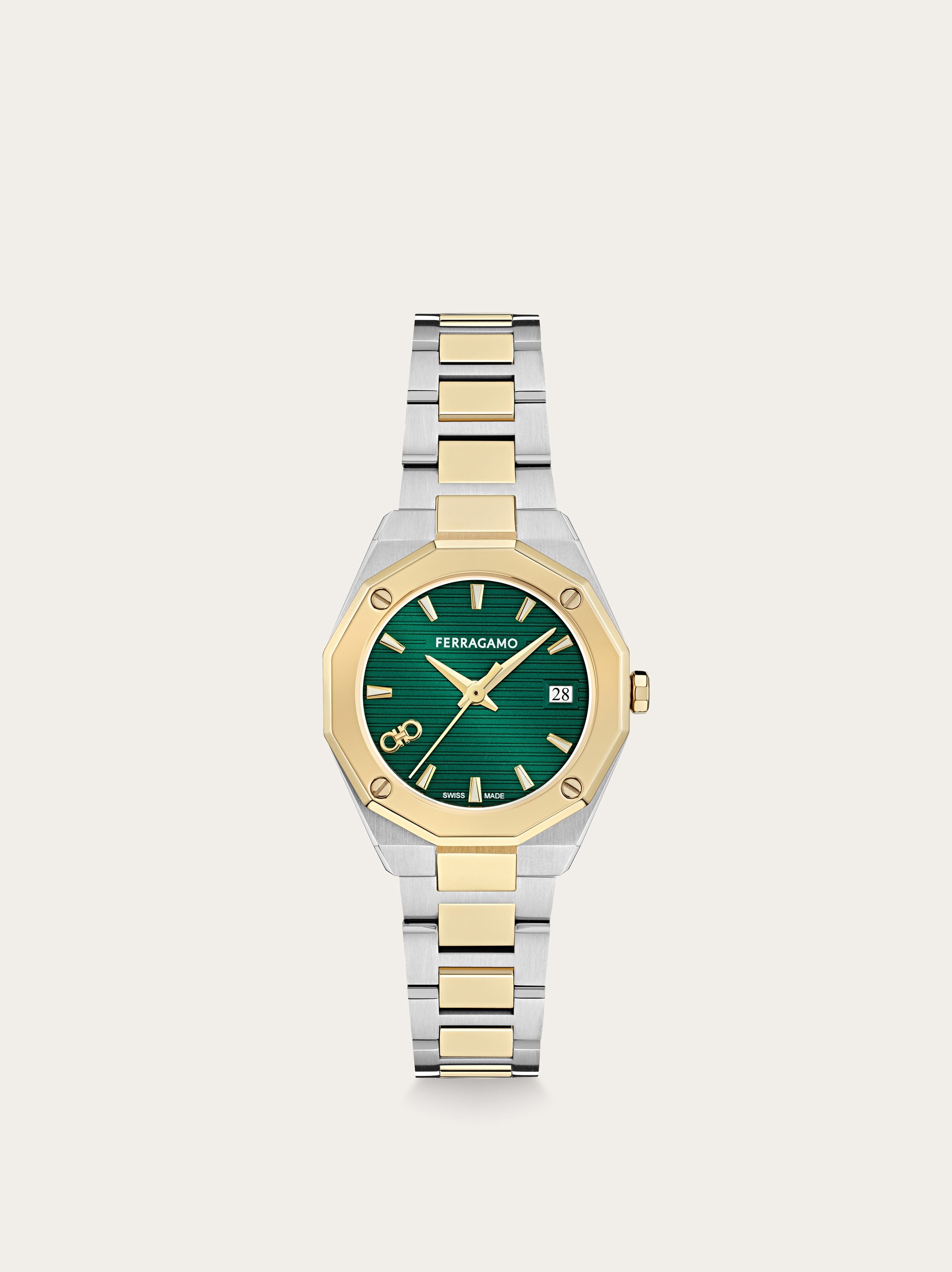 倖*)様 Salvatore Ferragamo レディース 腕時計 グリーン Ferragamo Edge Lady watch - Women | Ferragamo