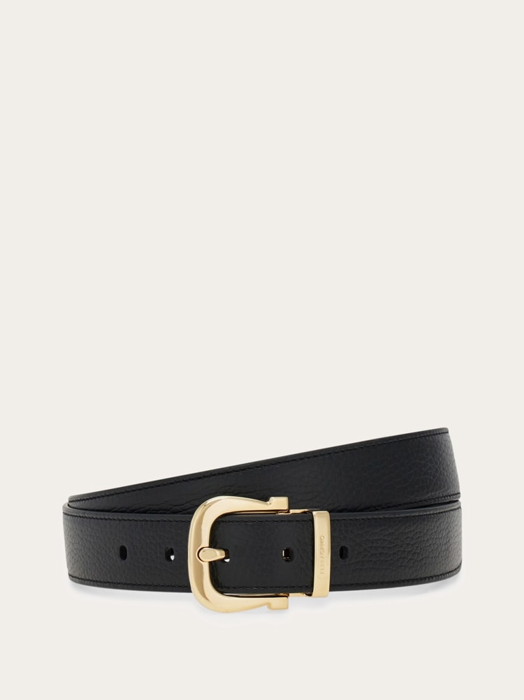 Reversible and adjustable Gancini belt Gallery image 1