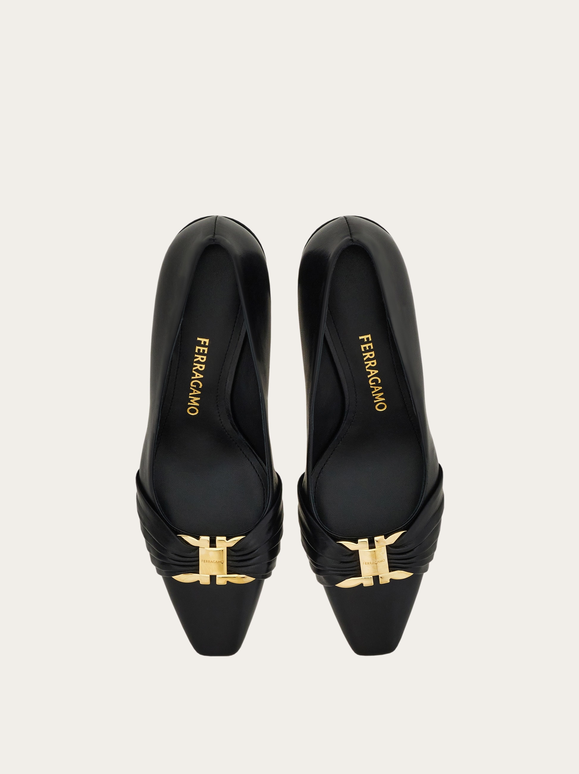 Gancini ornament pump with bock heel - Women | Ferragamo