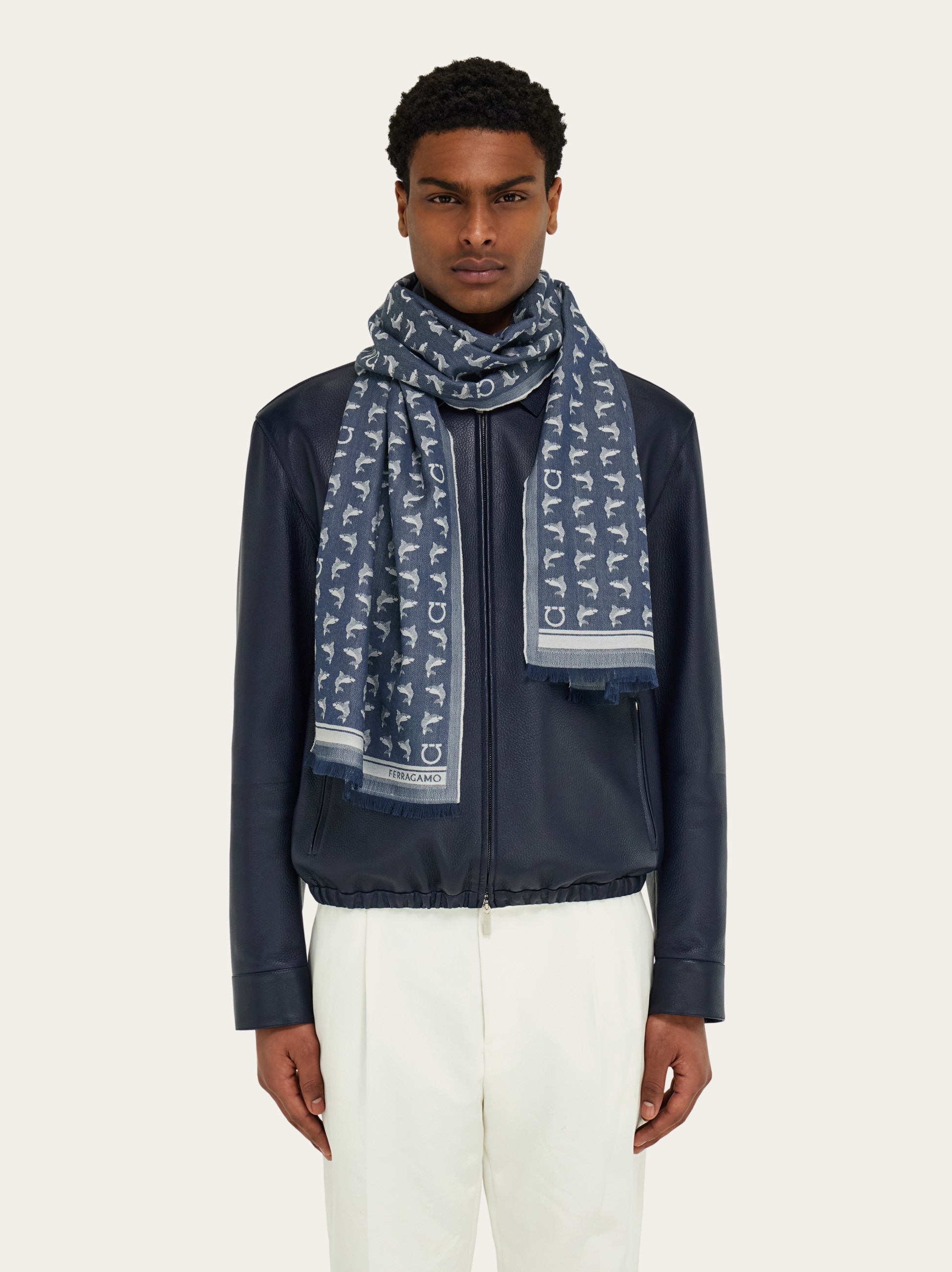 ジャカードストール - メンズ | Ferragamo