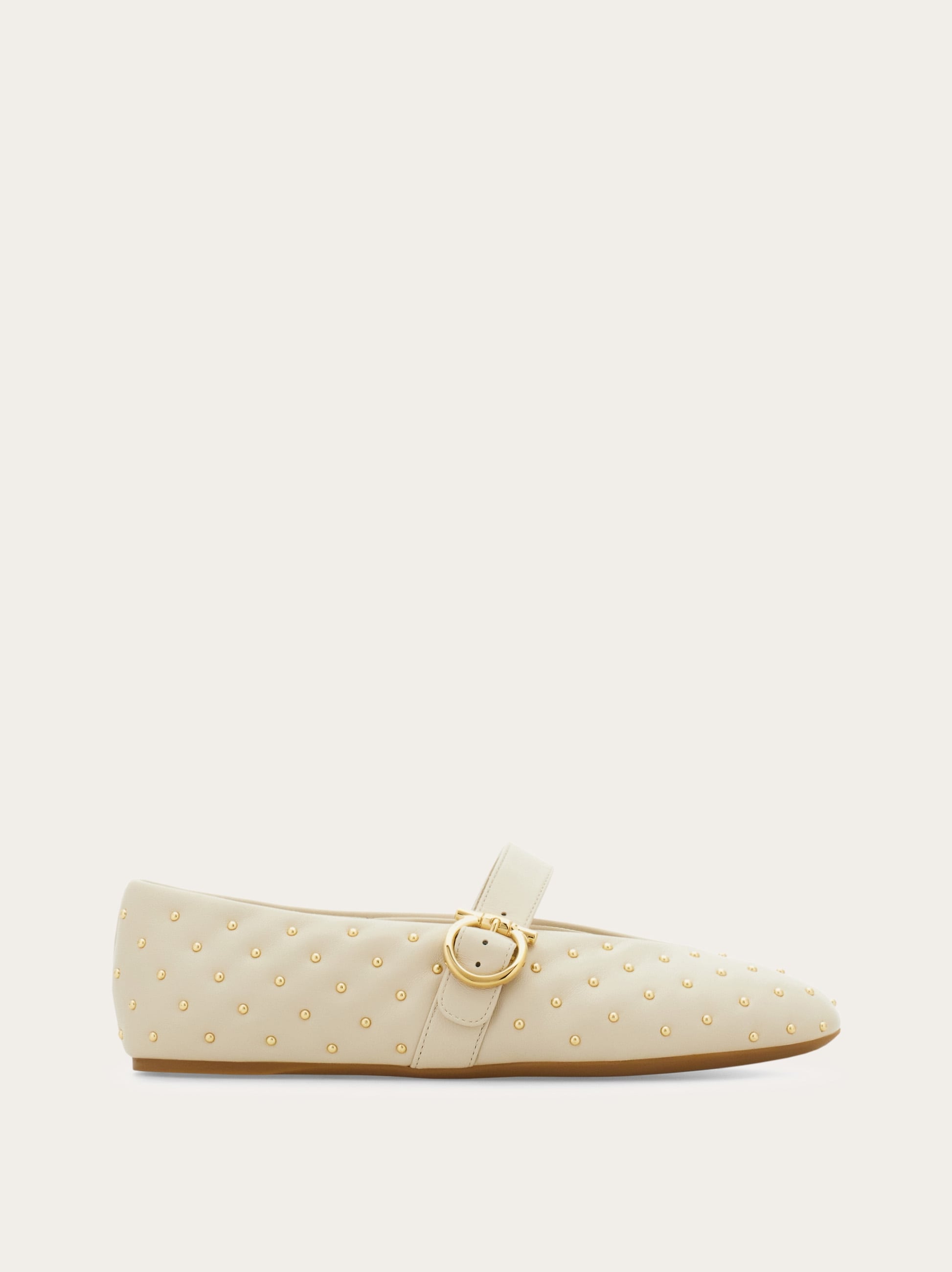 Salvatore Ferragamo ゴールド バレリーナシューズ バレリーナシューズ - ウィメンズ | Ferragamo
