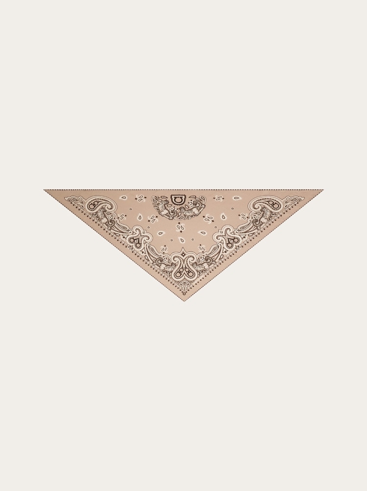 Arabesque print triangle scarf Gallery image 1
