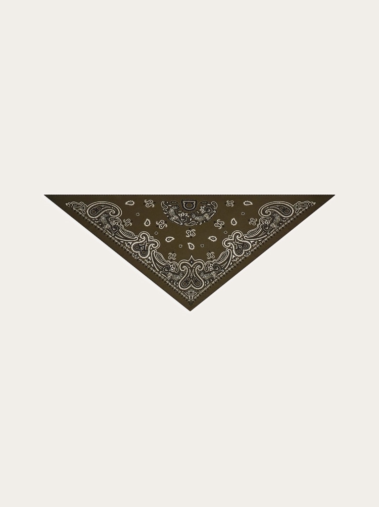 Arabesque print triangle scarf Gallery image 1