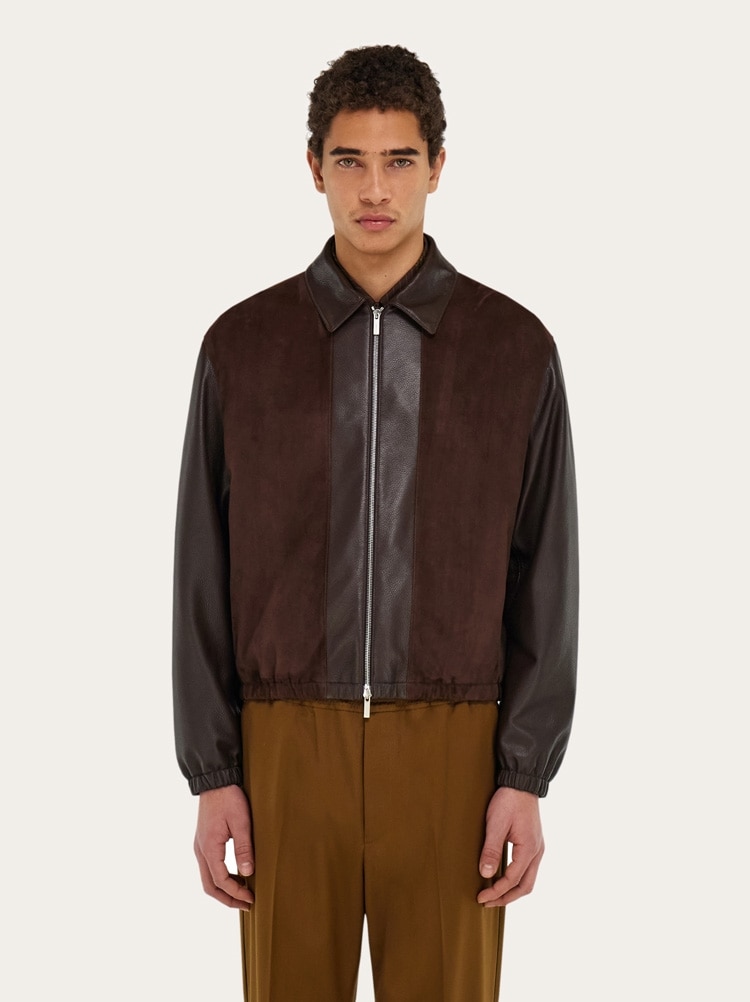 Deerskin leather and suede blouson Gallery image 2