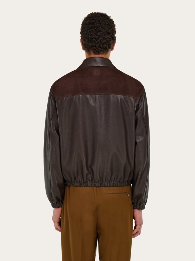 Deerskin leather and suede blouson Gallery image 3