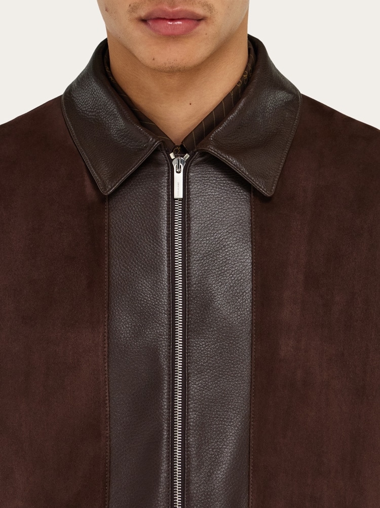 Deerskin leather and suede blouson Gallery image 4