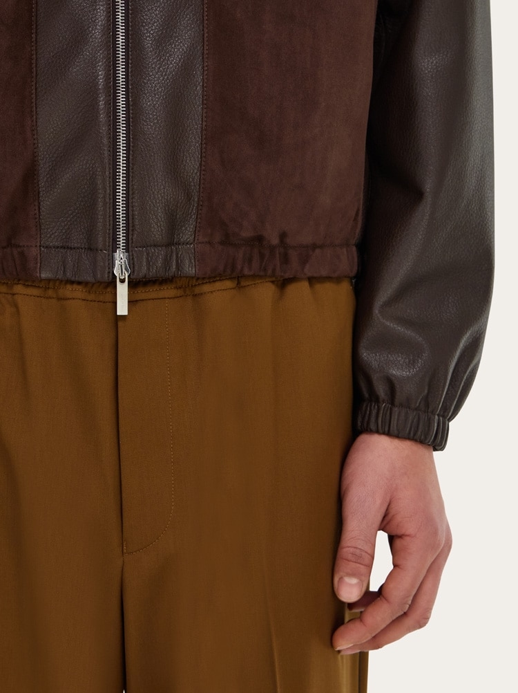 Deerskin leather and suede blouson Gallery image 5
