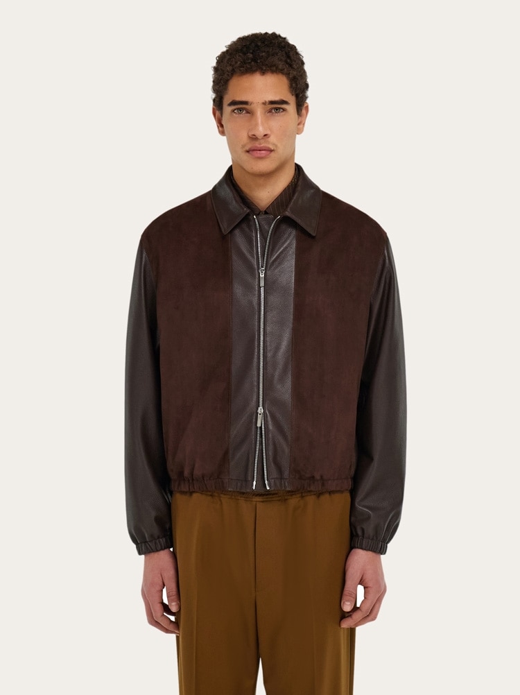 Deerskin leather and suede blouson Gallery image 7