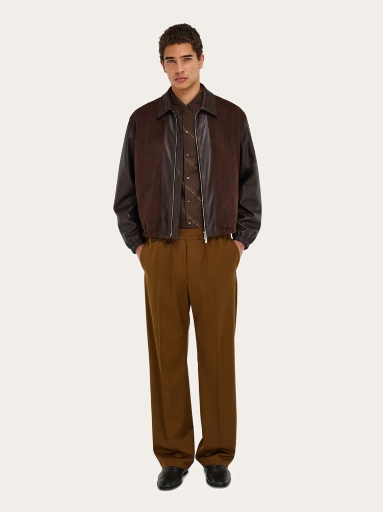Deerskin leather and suede blouson Gallery image 8