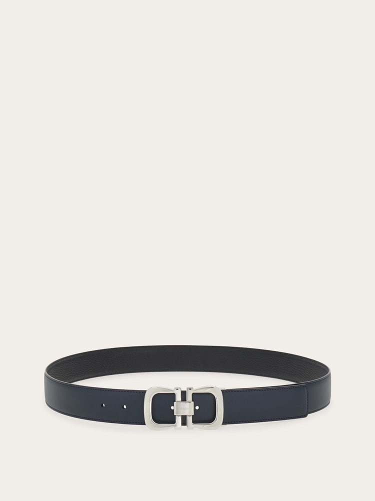 Reversible and adjustable Gancini belt Gallery image 3