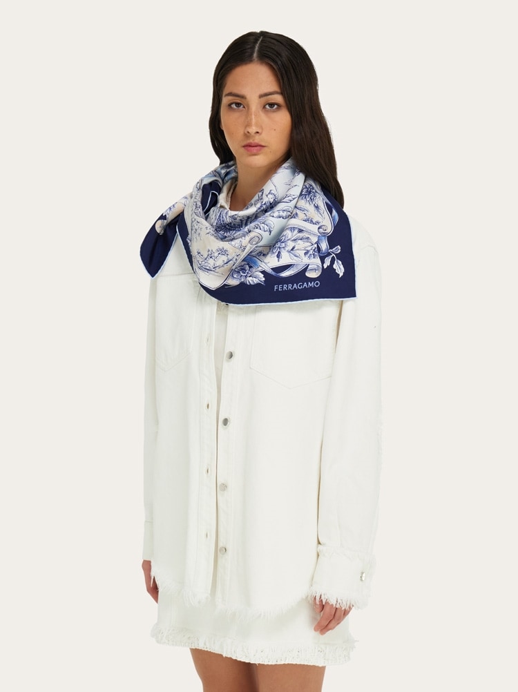 Foulard in seta stampa Etnica Gallery image 3