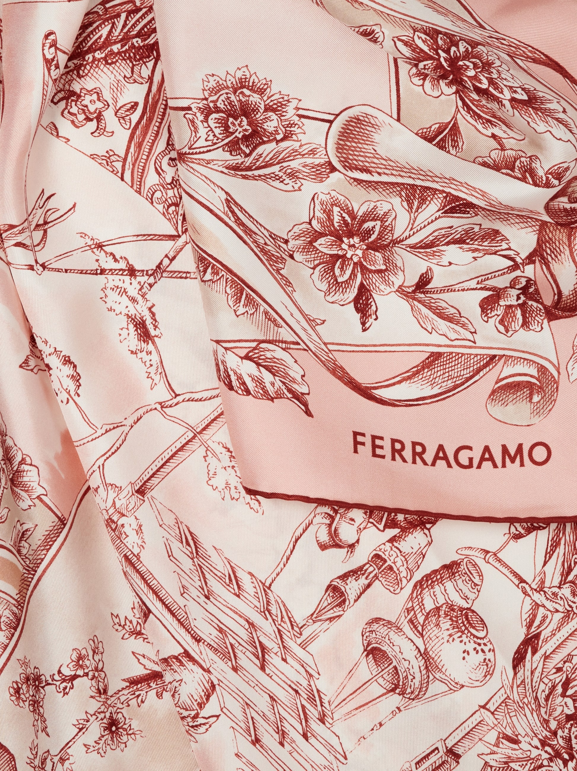 Voyage print silk scarf - Women | Ferragamo
