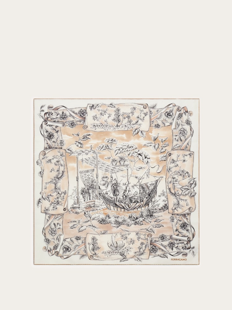 Foulard in seta stampa Etnica Gallery image 1