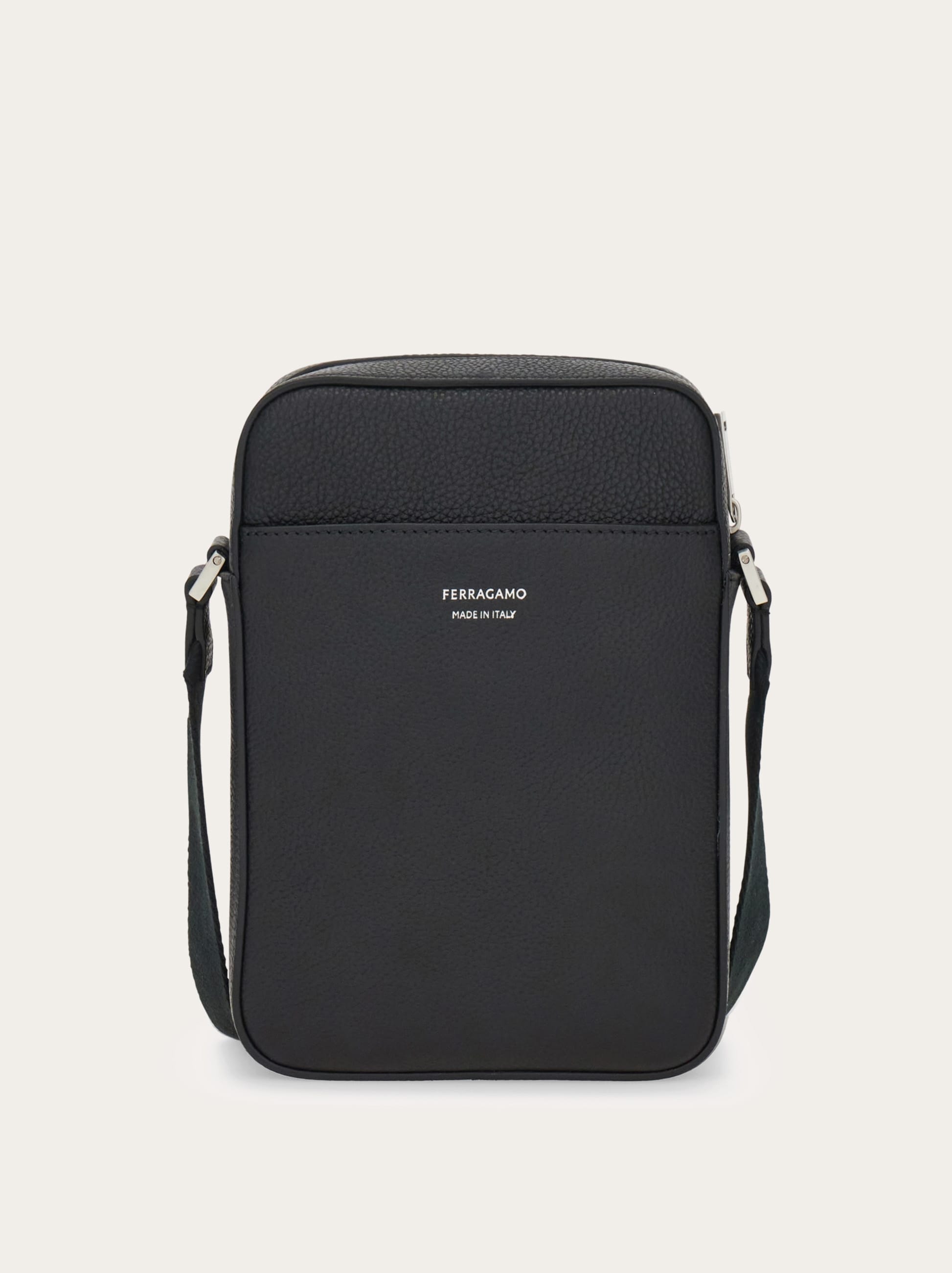 MADE IN　ITALY　ショルダーバック　Ferragamo Hug buckle cross body bag - Men | Ferragamo