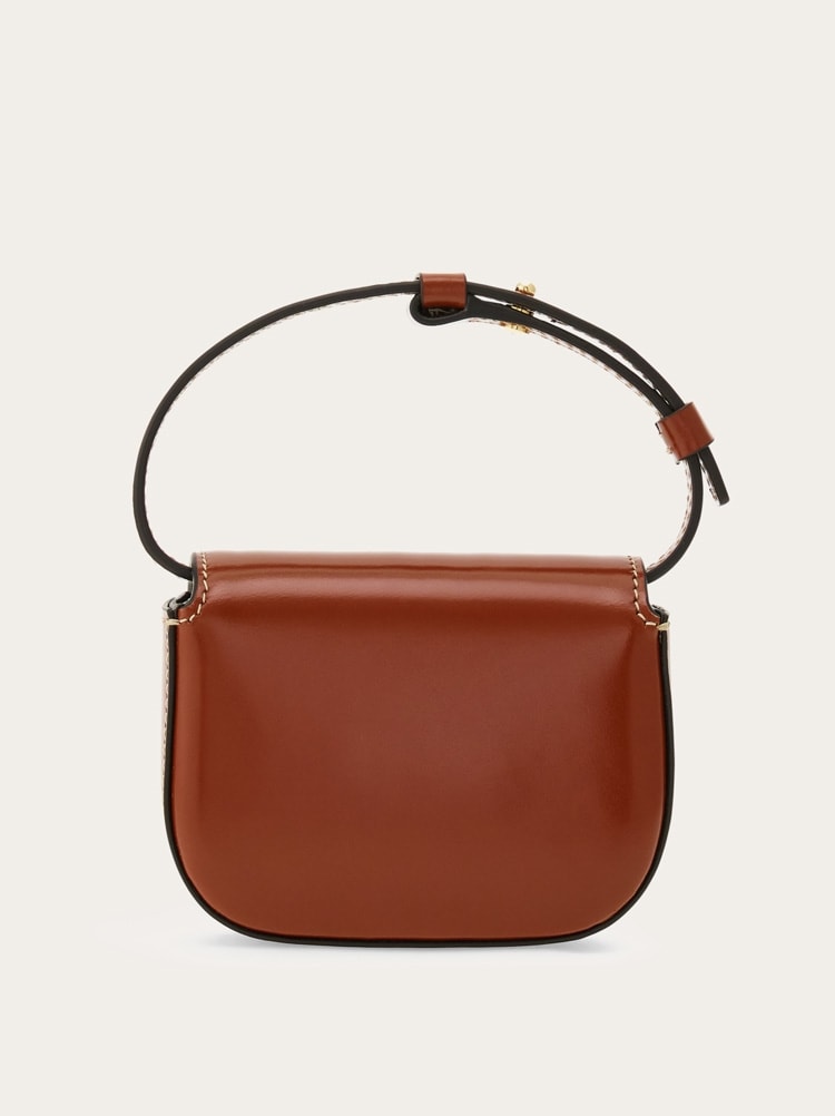 Double Gancini North-South crossbody bag (XS) Gallery image 3
