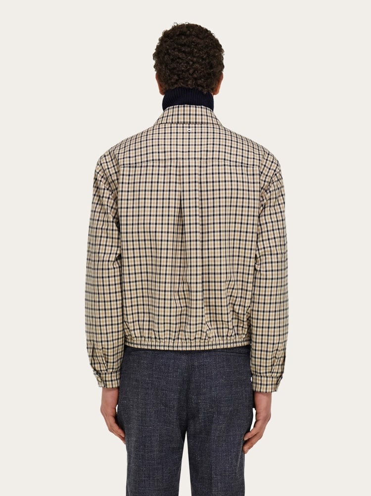 Chaqueta bomber de tejido de cuadros Gallery image 3