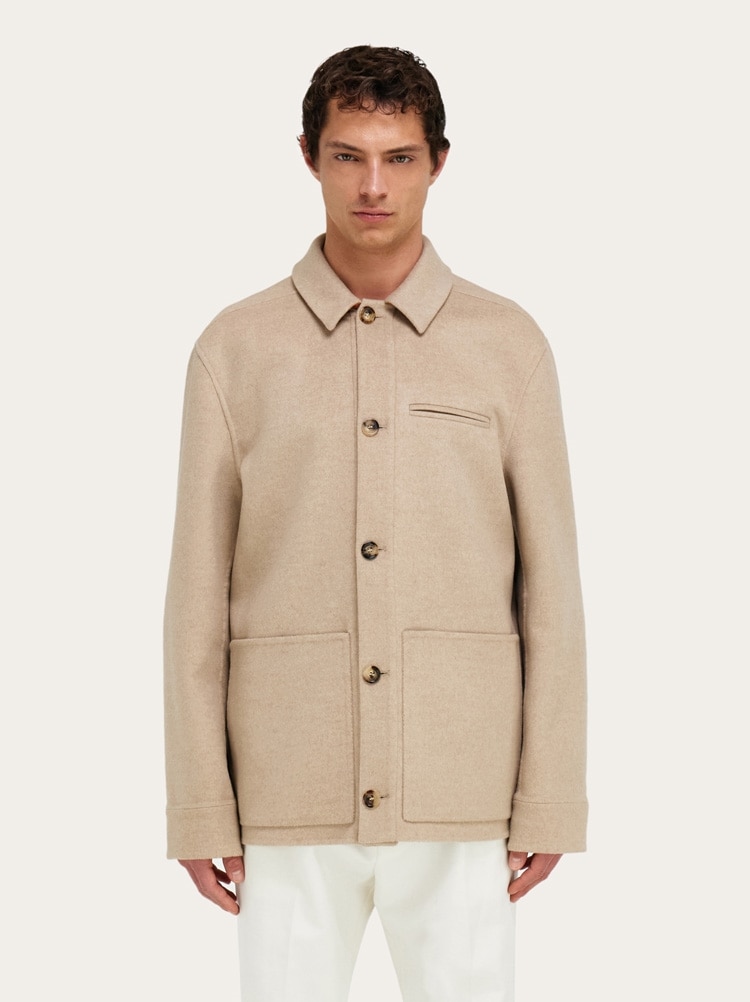 Blouson en faille de laine et cachemire Gallery image 2