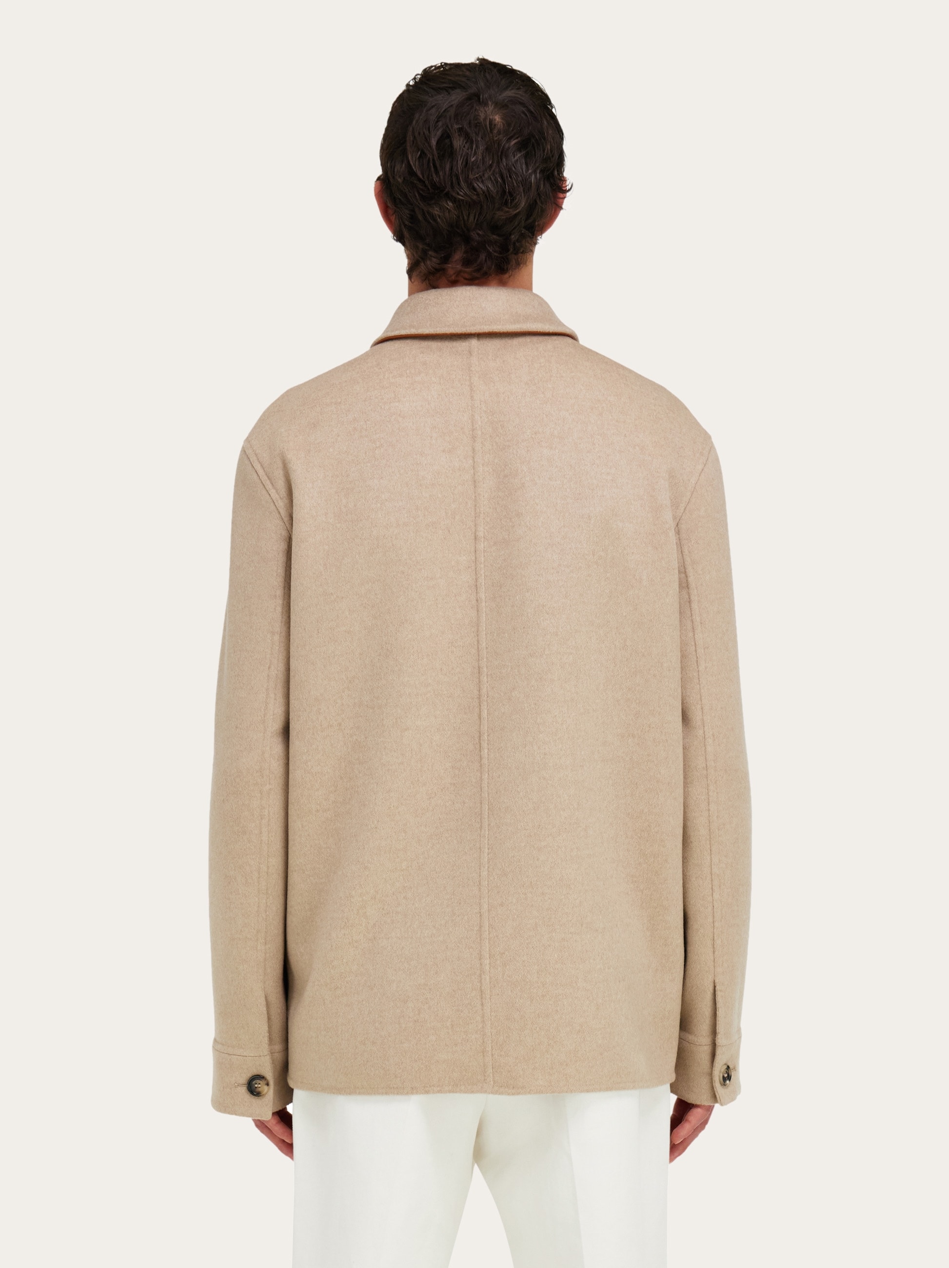 Double wool and cashmere blouson - Men | Ferragamo