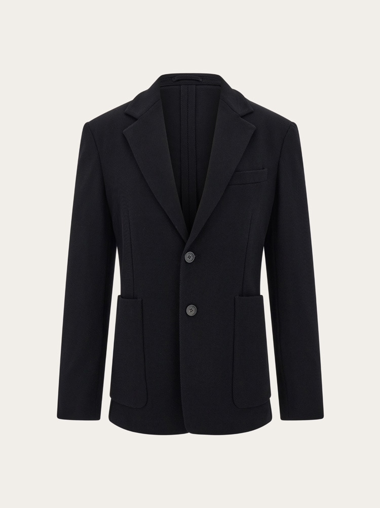 Blazer monopetto in jersey Gallery image 1