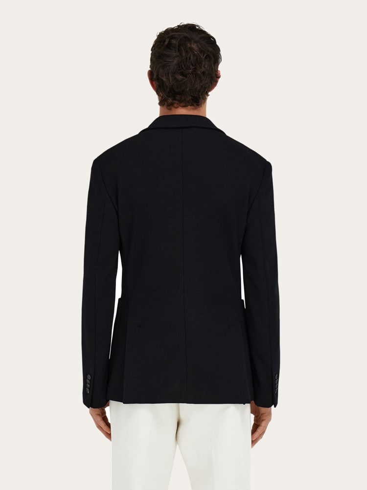 Blazer monopetto in jersey Gallery image 3