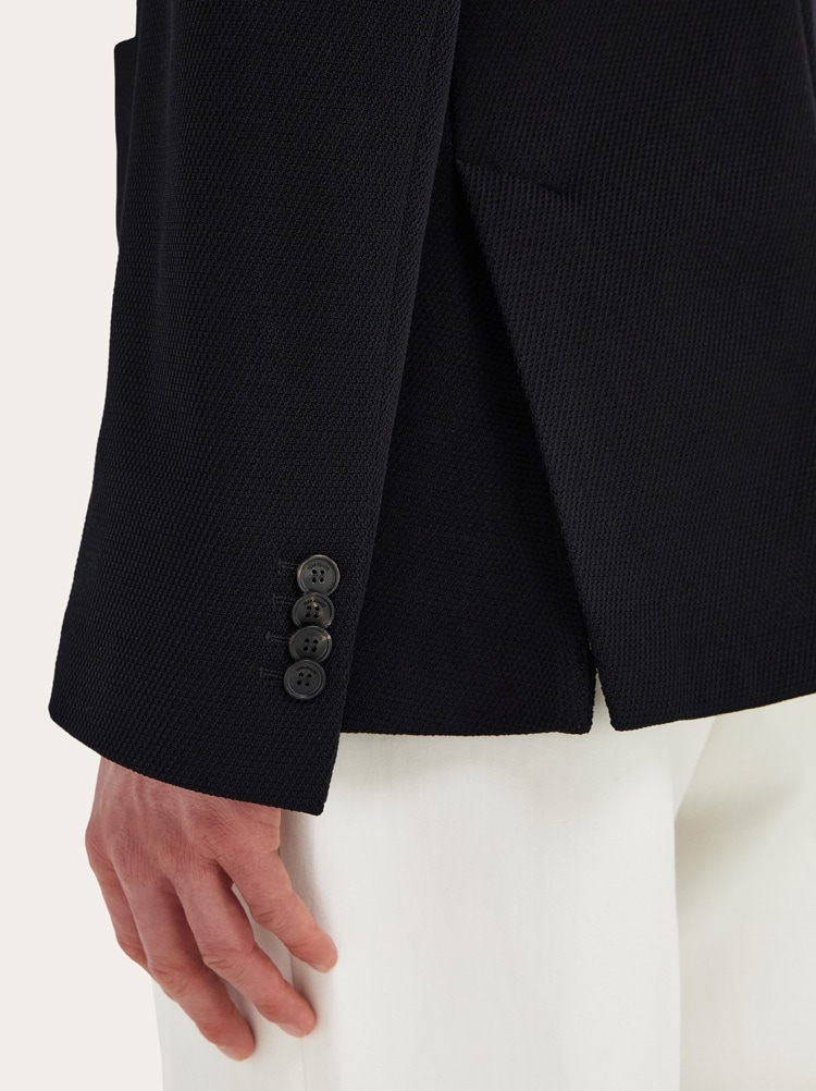 Blazer monopetto in jersey Gallery image 4