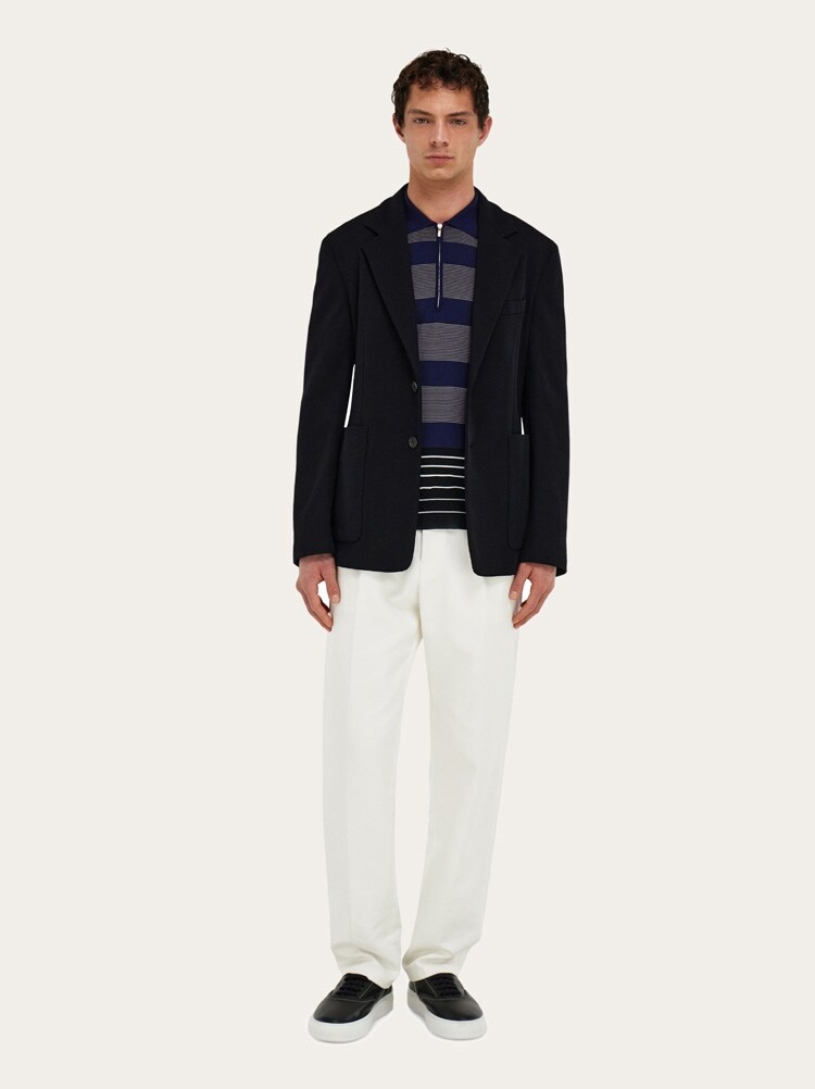 Blazer monopetto in jersey Gallery image 5