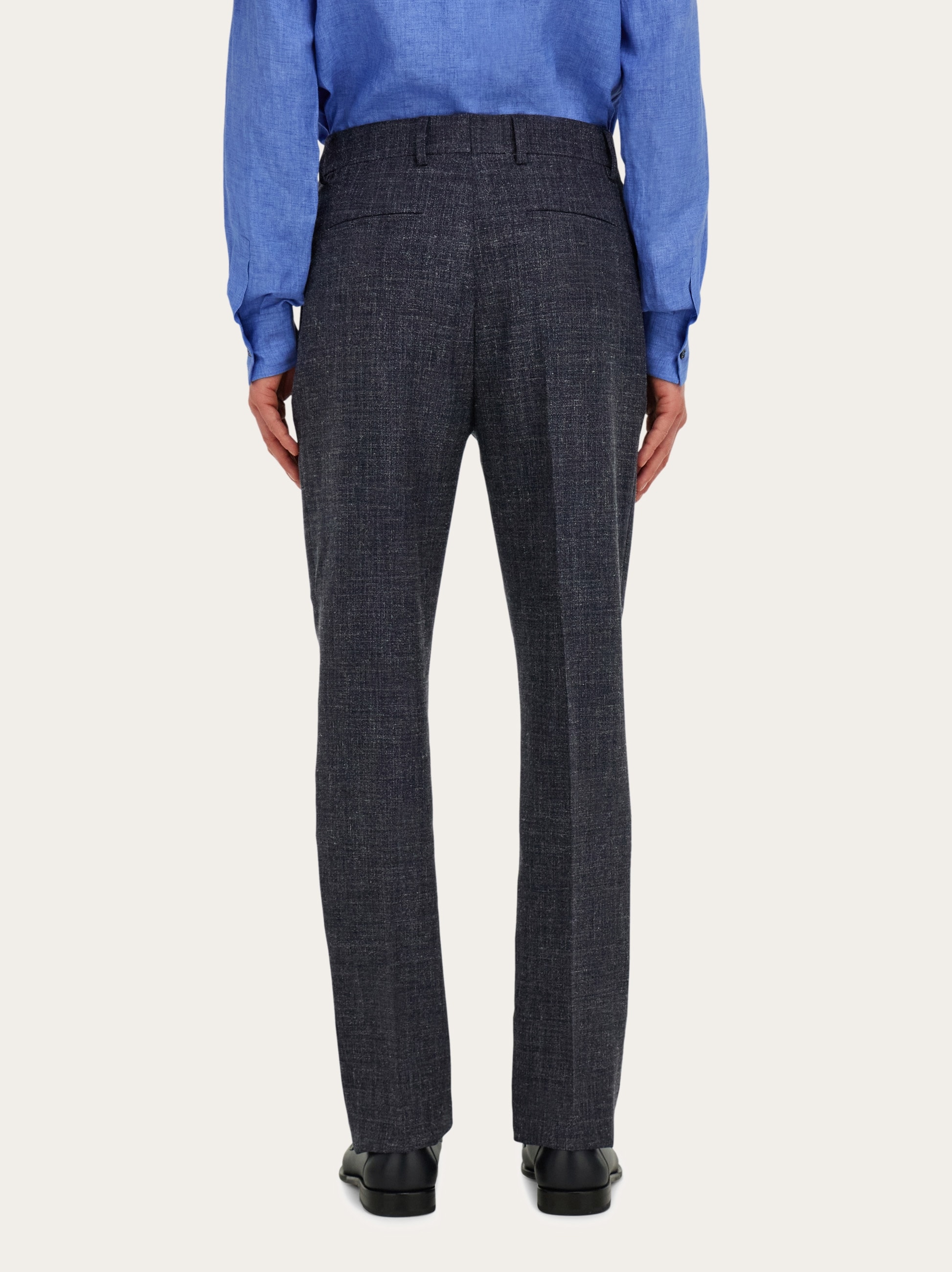 Silk and wool tailored trouser - Men | Ferragamo