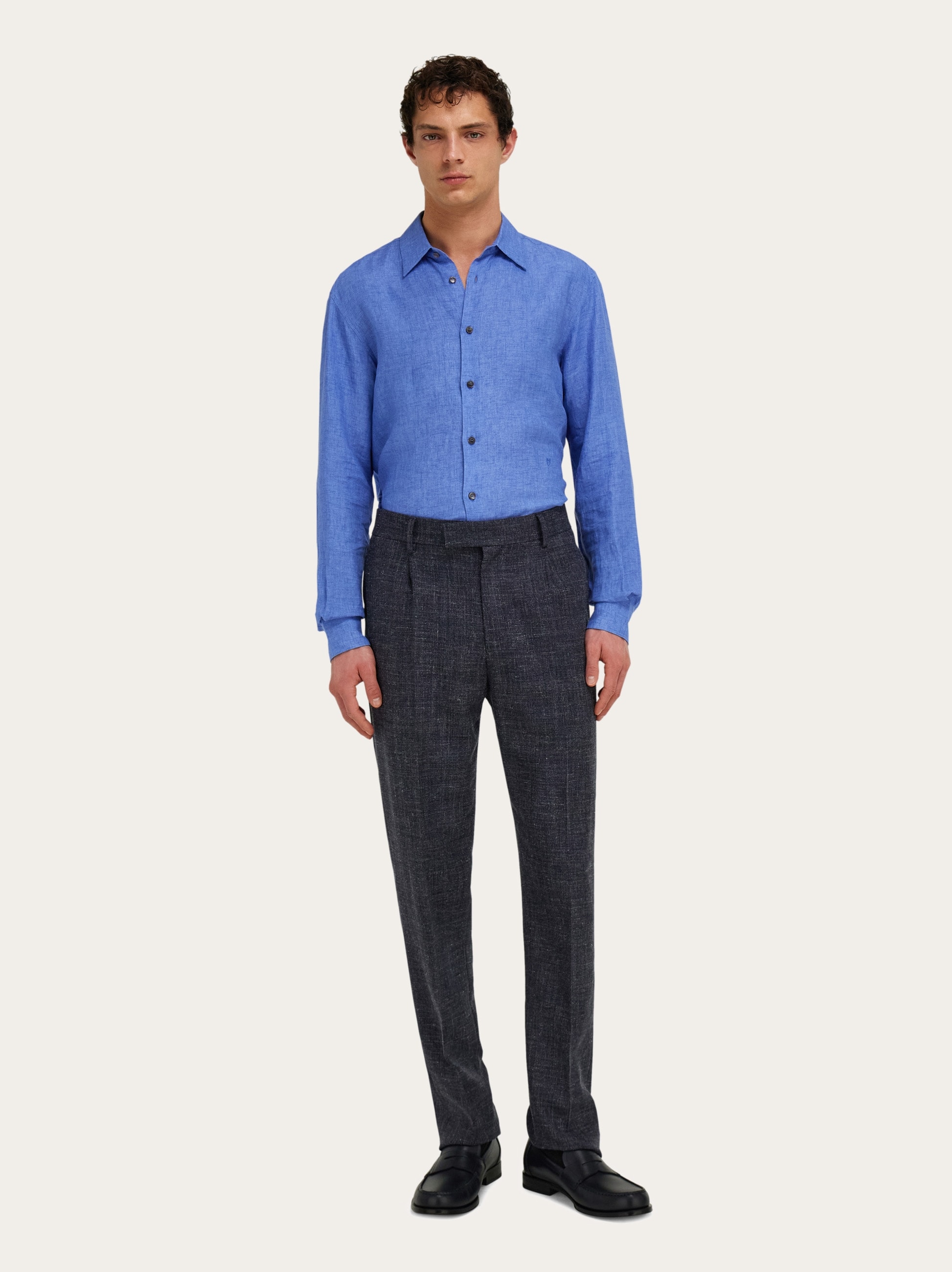 Silk and wool tailored trouser - Men | Ferragamo