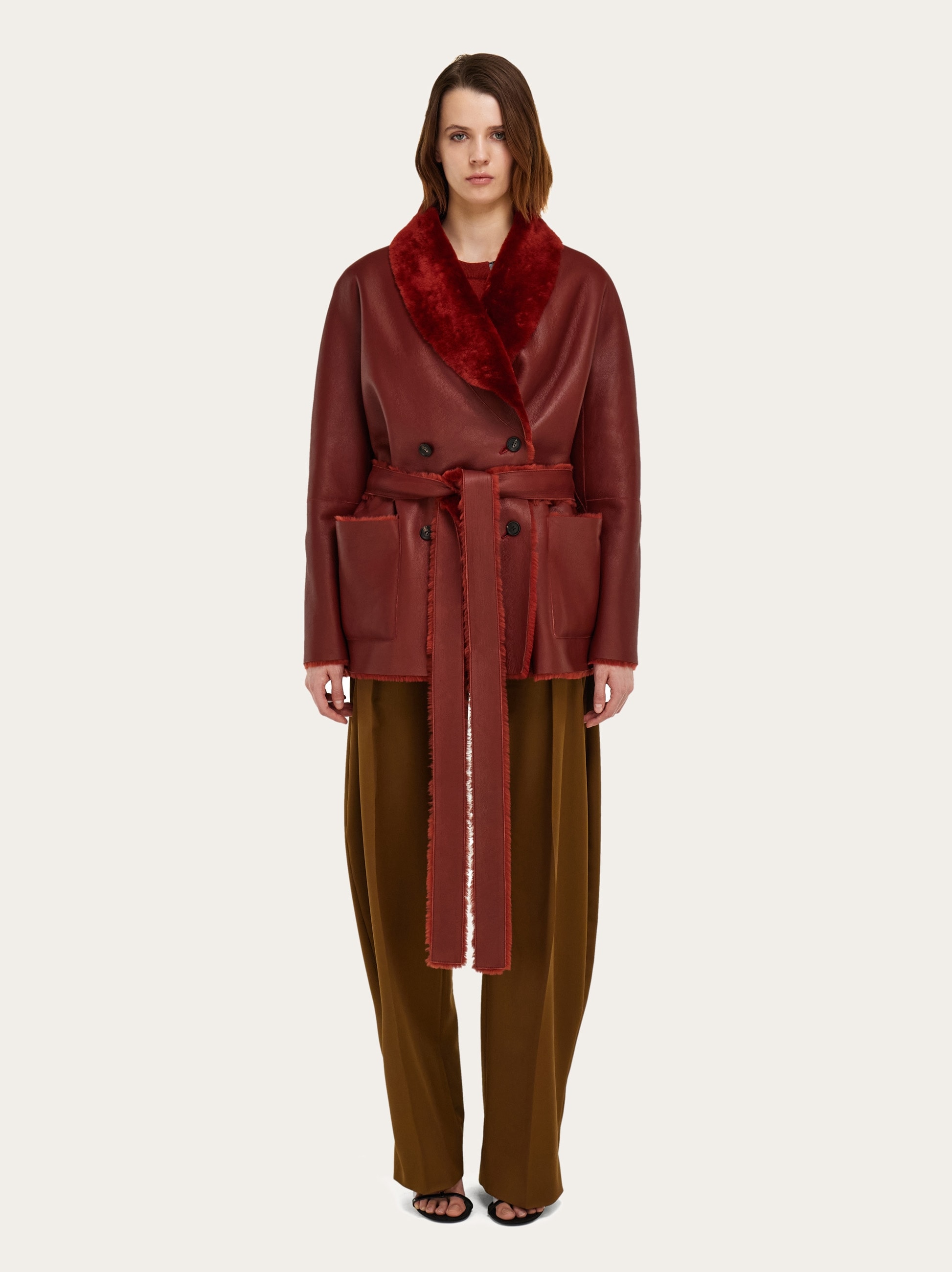 Reversible shearling jacket - Women | Ferragamo