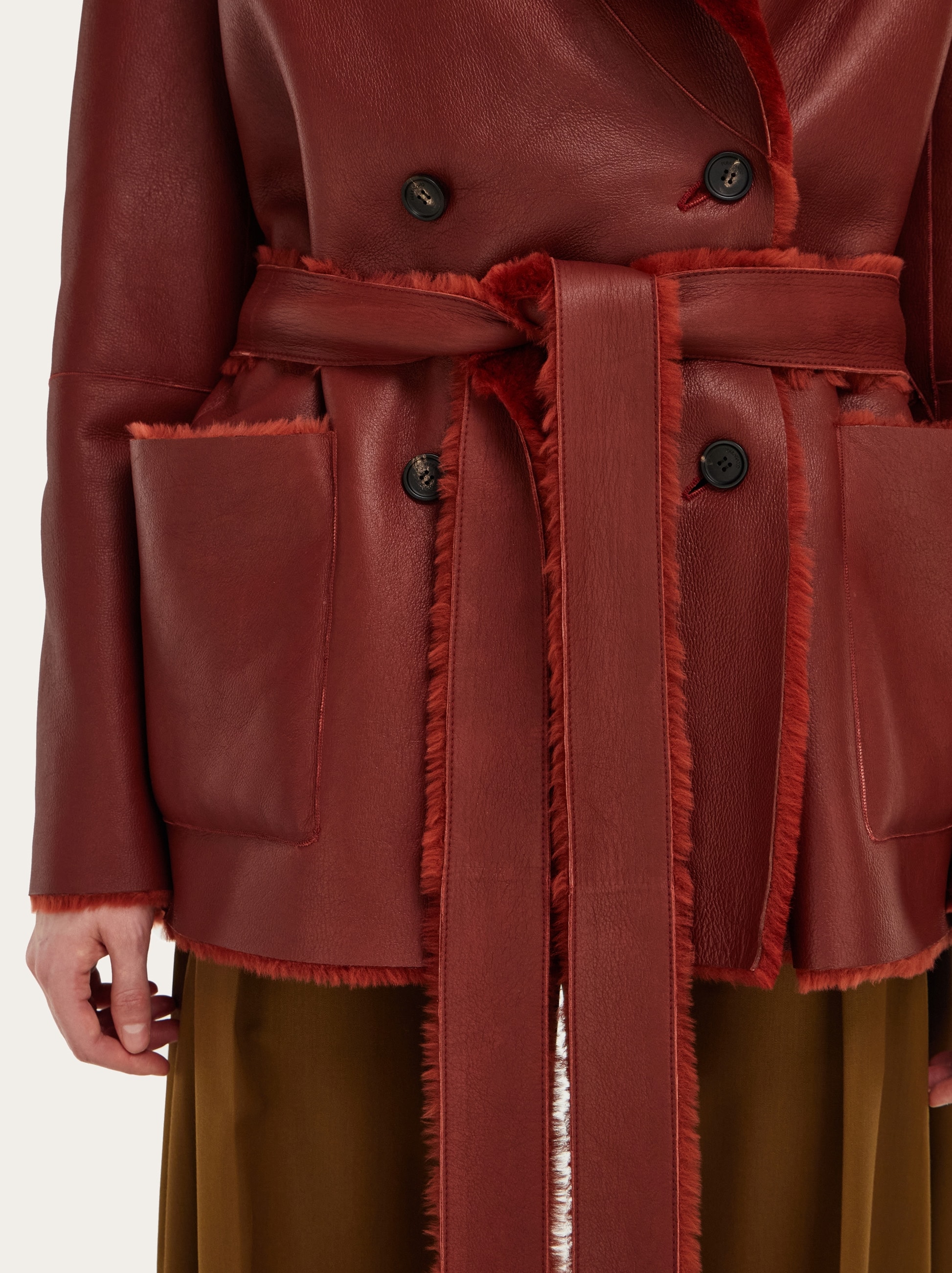 Reversible shearling jacket - Women | Ferragamo