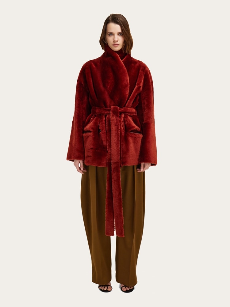 Reversible shearling jacket Gallery image 2