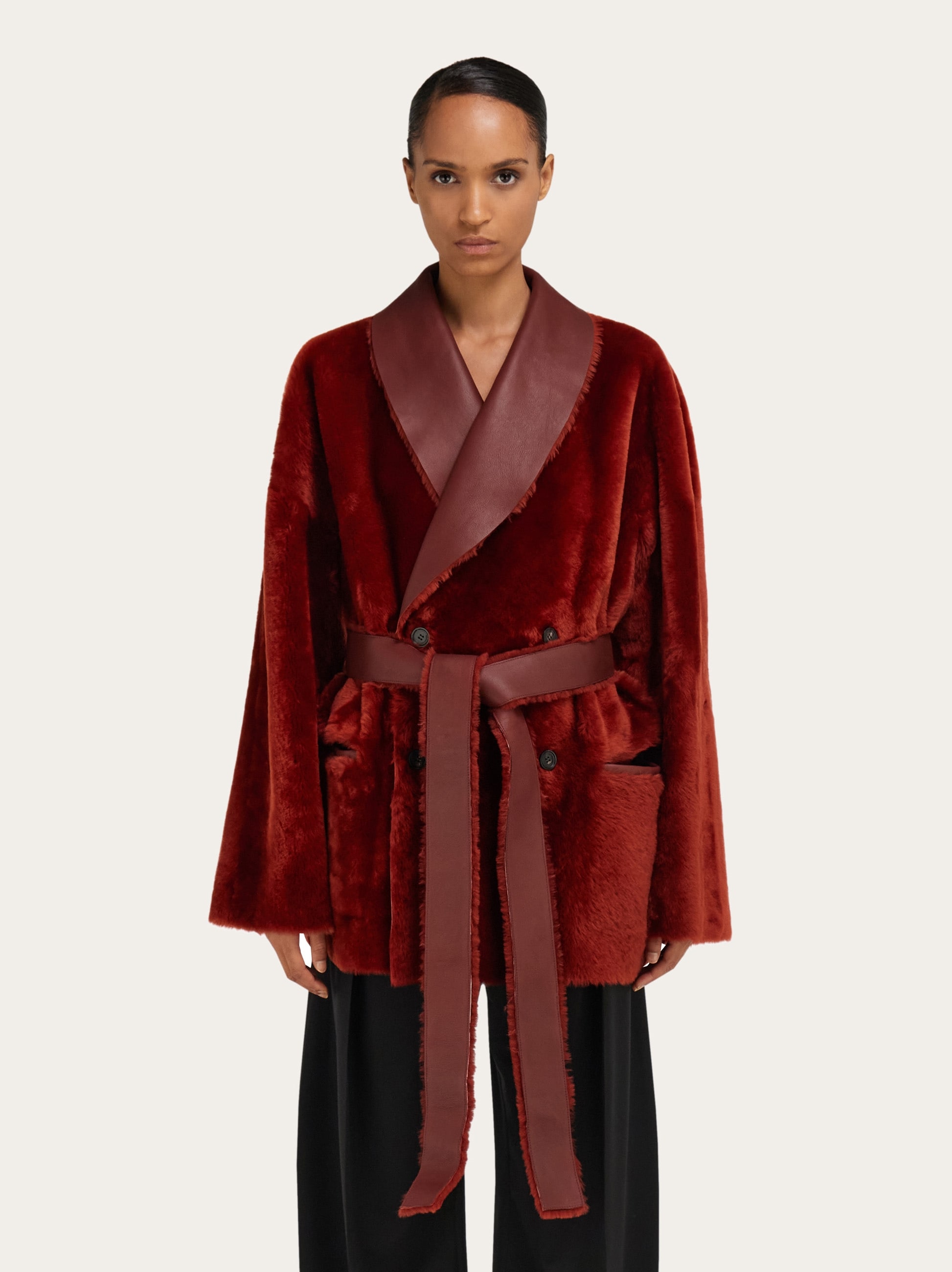 Reversible shearling jacket - Women | Ferragamo