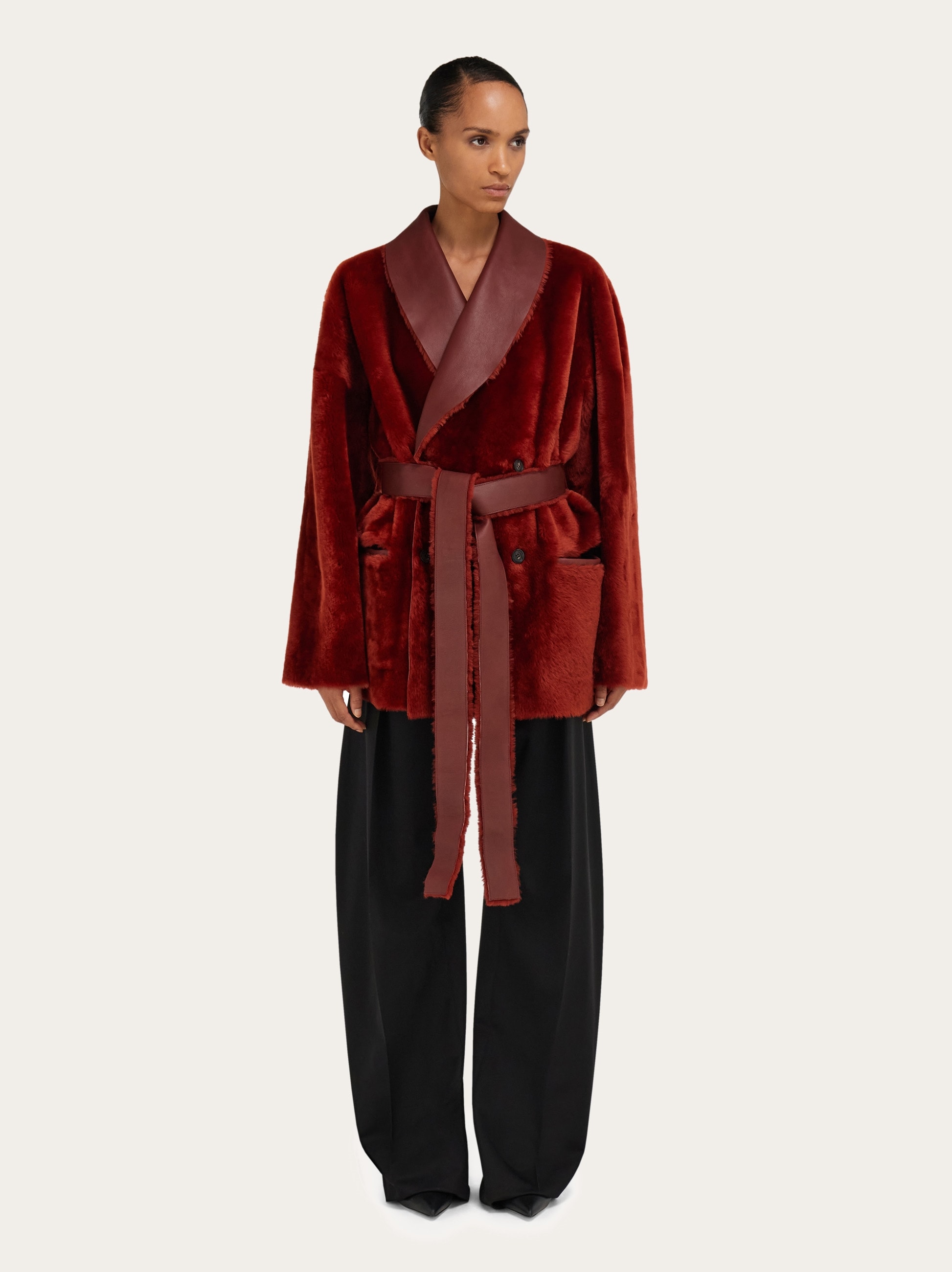 Reversible shearling jacket - Women | Ferragamo