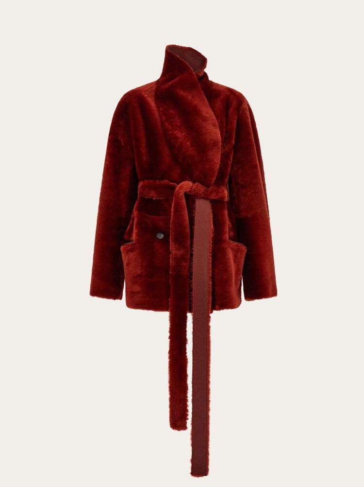 Reversible shearling jacket Gallery image 8