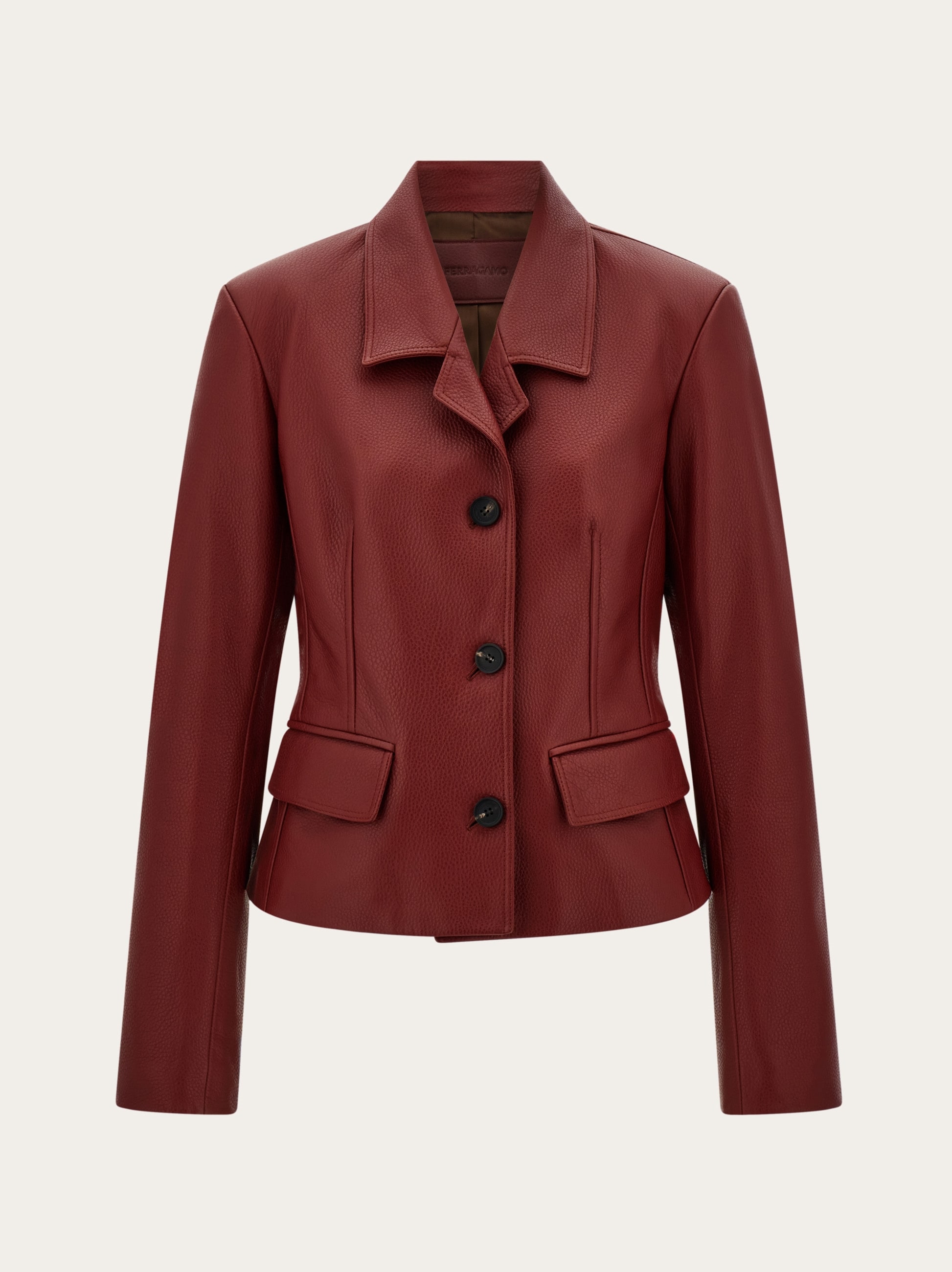 Salvatore Ferragamo デニムジャケット Fitted deerskin jacket - Women | Ferragamo